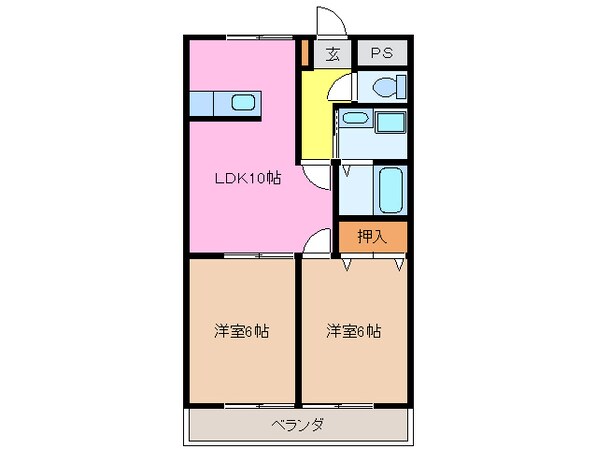 川合高岡駅 徒歩19分 2階の物件間取画像